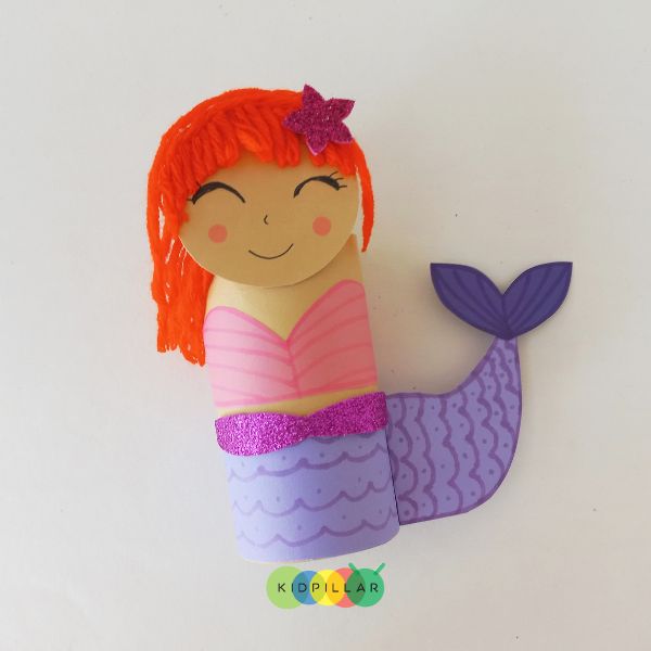 easy mermaid toilet roll craft for toddlers