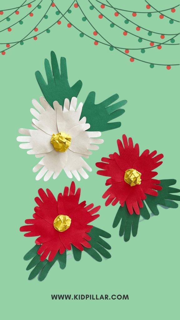 Handprint Christmas Poinsettia Craft easy