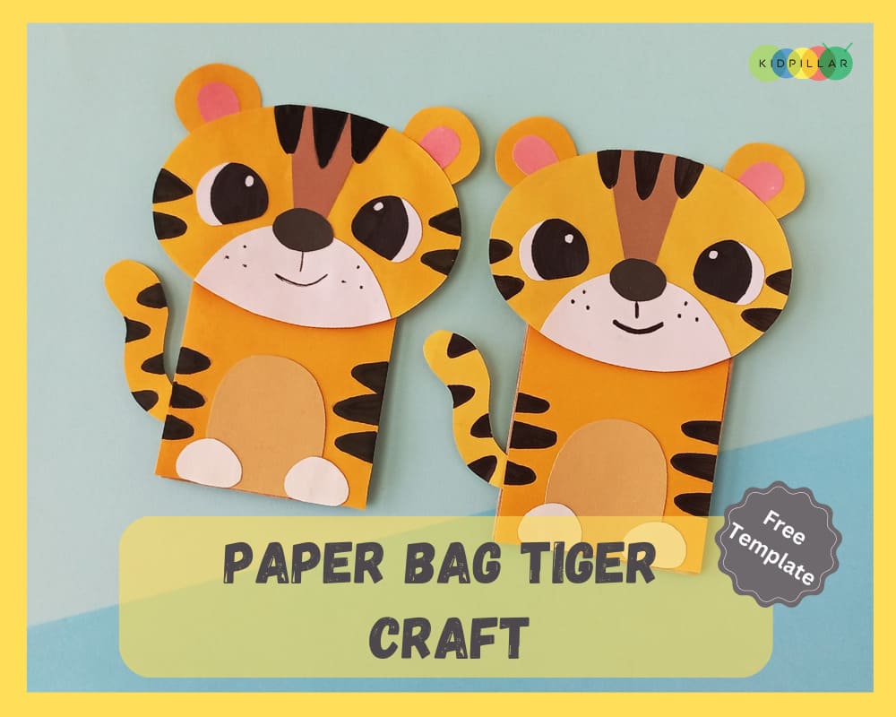 Tiger craft for kids with free template