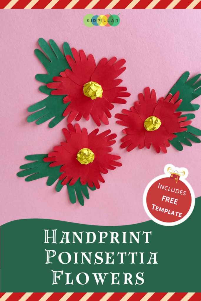Handprint winter flowers craft