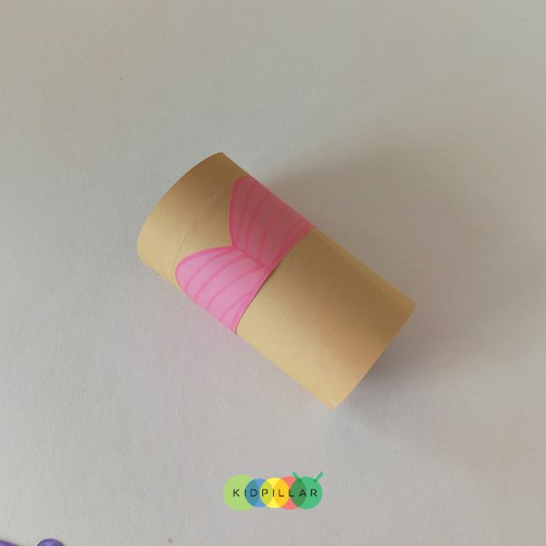 toilet paper roll mermaid craft steps